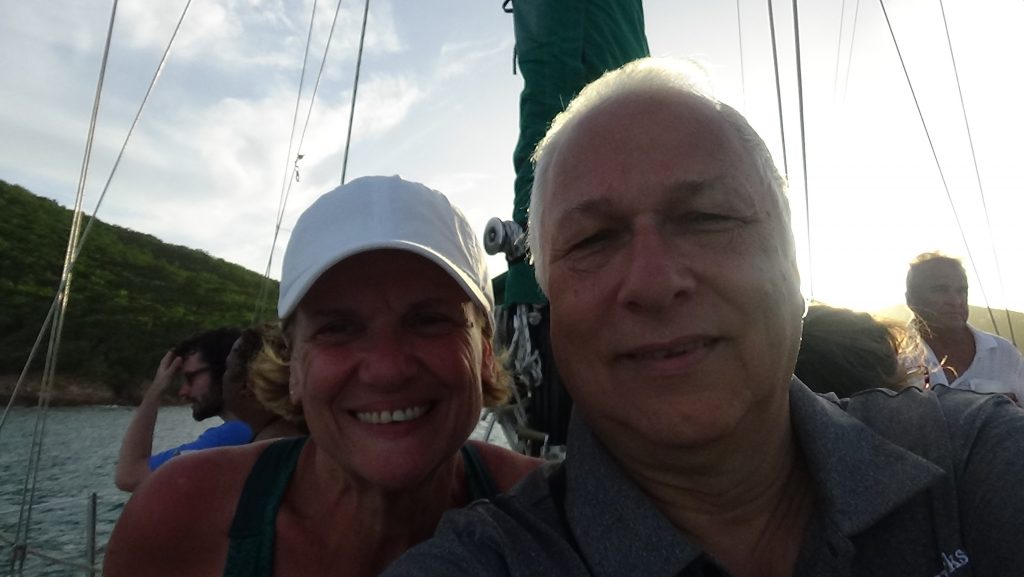 Susan Oropallo and Charles Oropallo on boat tour from St. Thomas